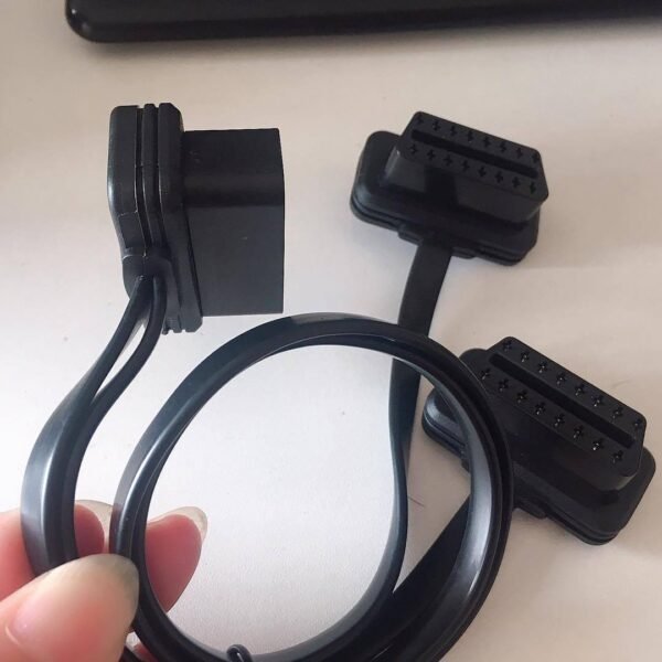 Obdii OBD2 Male to Dual Female OBD2 Extension Cable Flat Obd2 Y Splitter Cable - Image 4