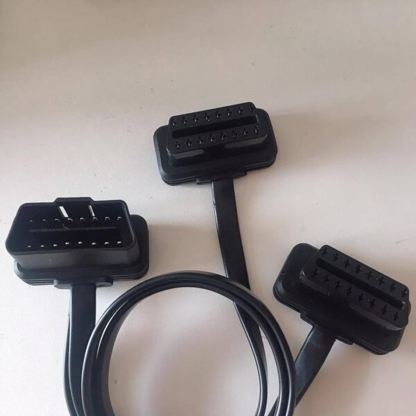 Obdii OBD2 Male to Dual Female OBD2 Extension Cable Flat Obd2 Y Splitter Cable - Image 5