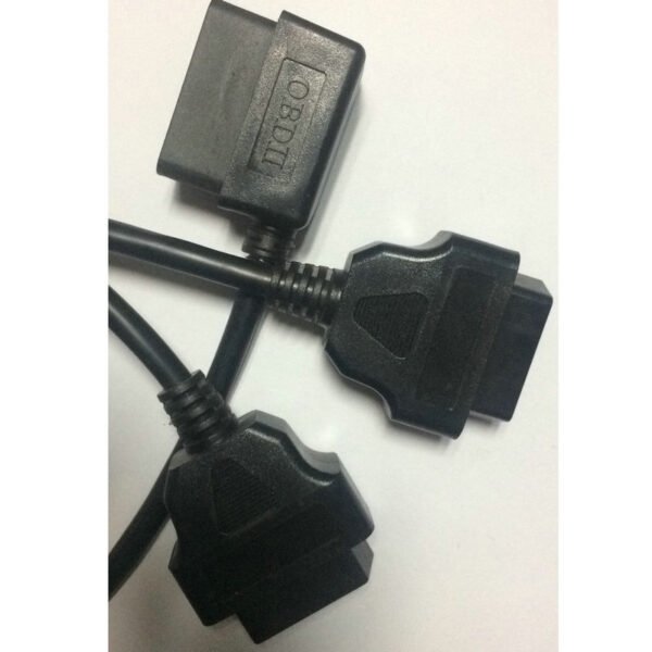 Multy OBD2 Cable Extension Splitter 16pin l Shaped 90 Degree 16 Pin Male to Dual Female Y OBD Cable - Image 6