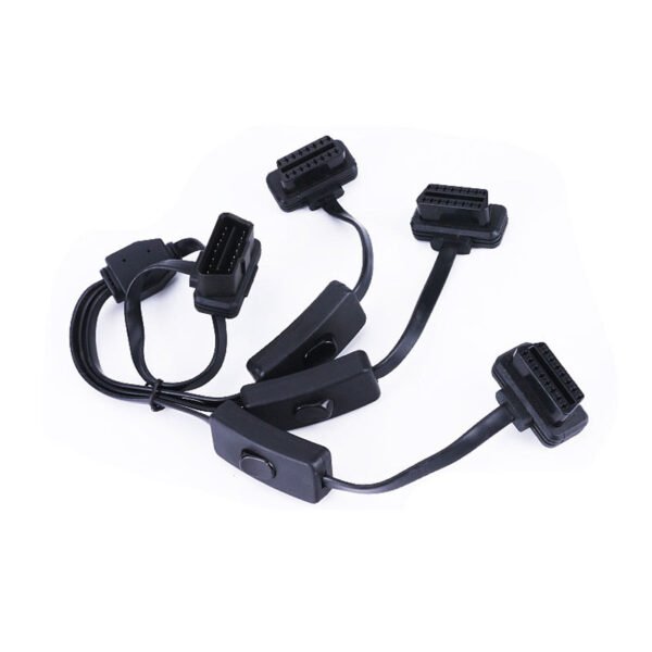 OBD16-pin 8-core One-to-three Switch Noodle Cable OBD Switch Cable Male To Female Car Adapter Cable Extension Cable