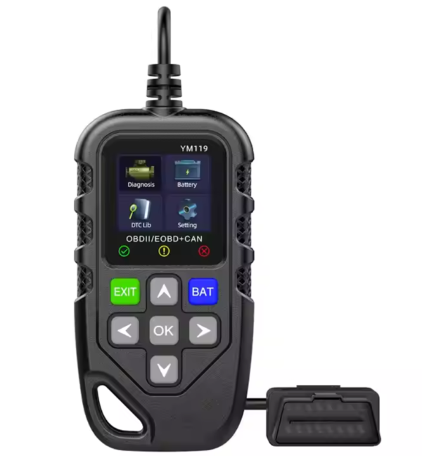 YM119 OBD2 Scanner Full System Check Engine Fault Code Reader with Multi-languages for Car Diagnosis