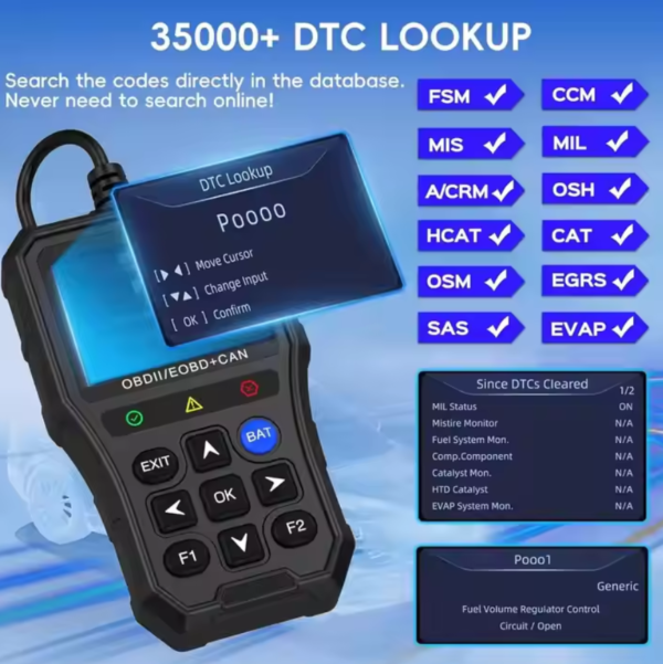 Multilingual Automotive Diagnostic Tool Battery Tester Check Engine System Fault Code Reader YM519 OBD2 Scanner - Image 3