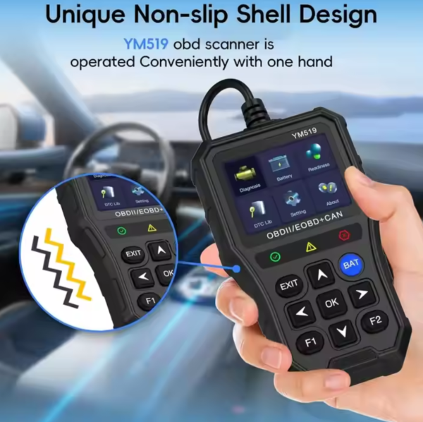 Multilingual Automotive Diagnostic Tool Battery Tester Check Engine System Fault Code Reader YM519 OBD2 Scanner - Image 4