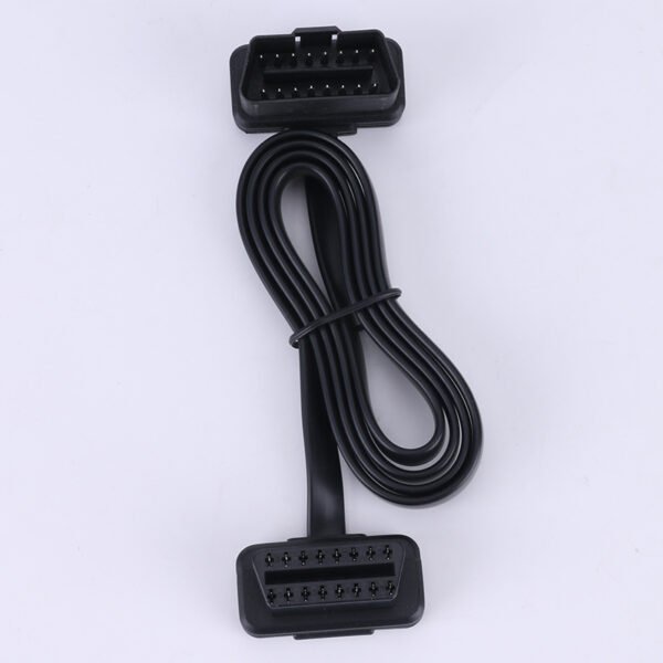 Car OBD elbow male to female extension cable full 16 Pin 8 Core Noodle Cable Car Fault Diagnostic Instrument Connection Cable - Image 5