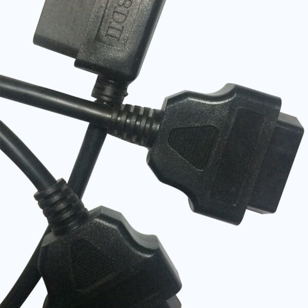 Wholesales Universal Right Angled OBD II OBD2 16pin Male to Dual Female Splitter Extension Y 3Way Cable for Toyota, Nissan Cars - Image 5