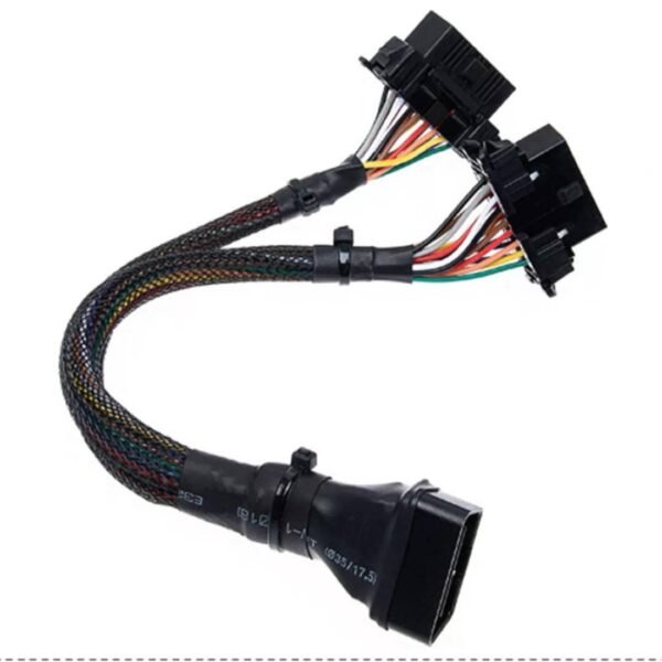 Manufacturer Wholesale OBD 1 to 2 Extension Cable With Braided Mesh Suitable For Kia Toyota Series