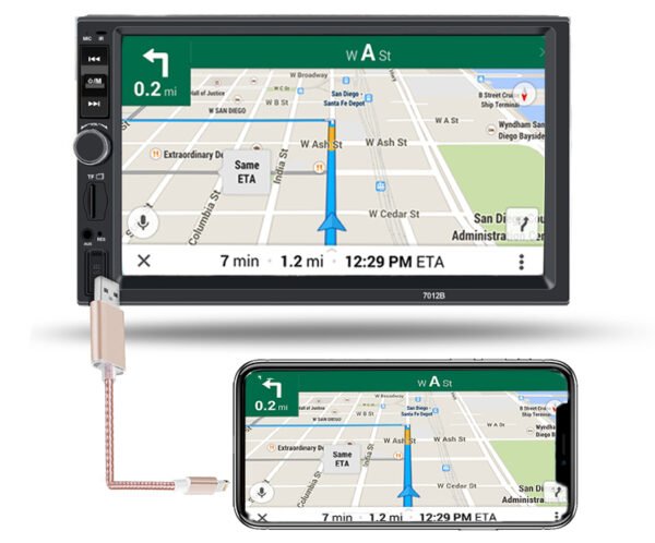 HD 7inch Autoradio 2 Din Car Radio Touch Screen Car Audio BT Usb Rear View Image MP5 Payer 7012B - Image 5