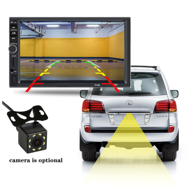 HD 7inch Autoradio 2 Din Car Radio Touch Screen Car Audio BT Usb Rear View Image MP5 Payer 7012B - Image 6