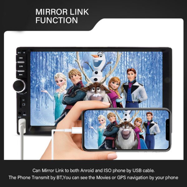 Factory Provide 7 Inch Touch Screen Double DIN Player 7018B 2 Din Video Stereo Radio Car MP5 Player - Image 4