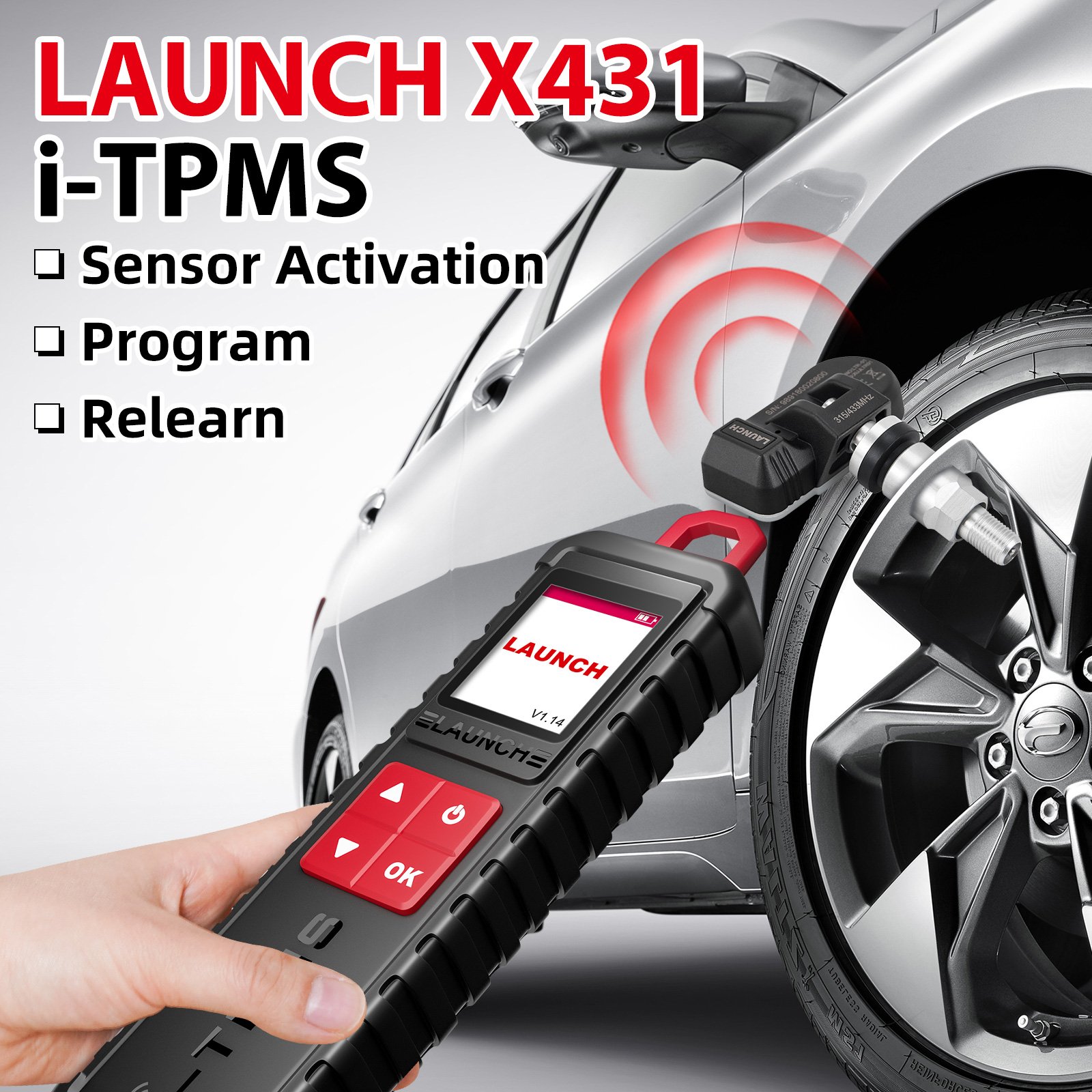 Tyres Pressure Sensor Reset LAUNCH ITPMS X431 Tpms Programming Tool 433 315MHZ Upgraded Model of TSGUN - Image 5