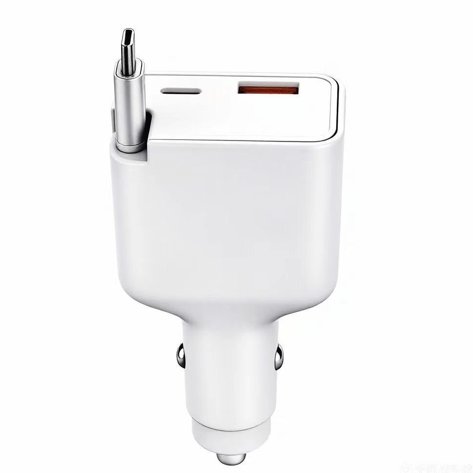 LM618 60W 1-to-2 PD Fast Car Charger Dual-Port Cigarette Lighter Adapter with Retractable Cable - Image 4