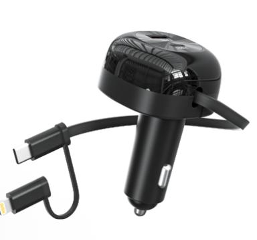 LM-708 PD60W TFT Display Retractable Car Charger With USB C Port - Image 4