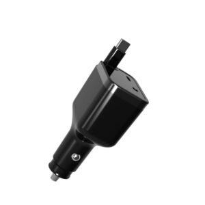 95W LM-702 Retractable Cable Car Phone Charger